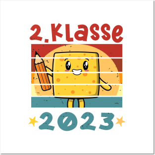 2. Klasse 2023 Kawaii Anime Schulbeginn T shirt Posters and Art